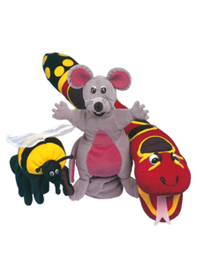 Jolly Phonics Puppets - Set Of All 3
